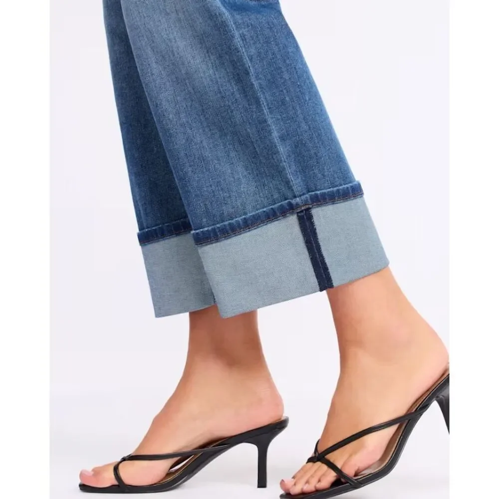 NWT Kut From the Kloth Charlotte High Rise Cuffed Wide Leg Jeans Size 12 - Picture 3 of 13